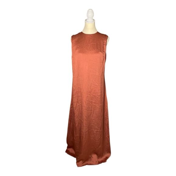 Veiled Collection New York Luxe Designer Maxi Dress Mauve Crepe US Small - Picture 1 of 9